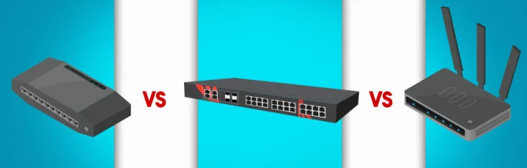 Hub, Switch, Router